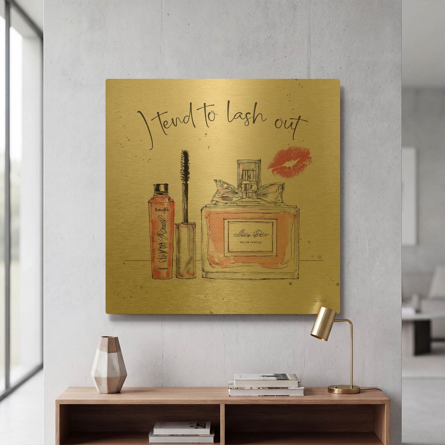 'Chic Accents V' By Anne Tavoletti Gold Metal Wall Art
