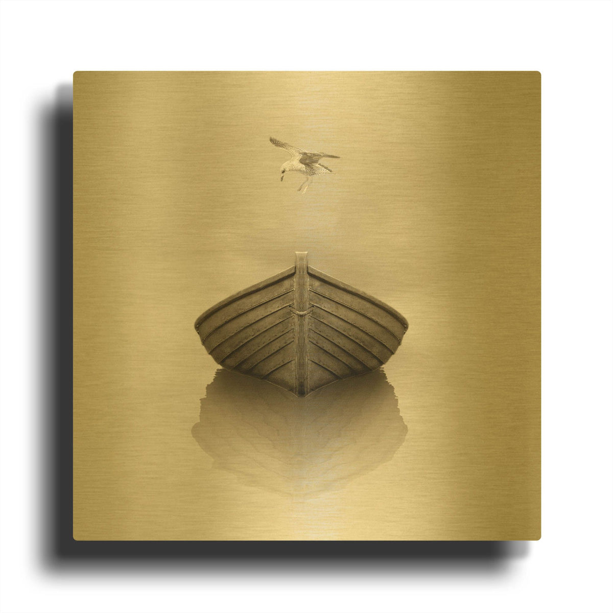 'Time Out 1' By Carlos Casamayor Gold Metal Wall Art