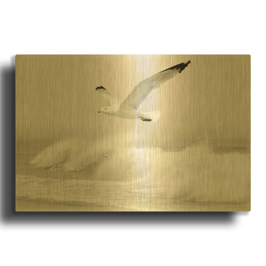 'Time Out 5' By Carlos Casamayor Gold Metal Wall Art