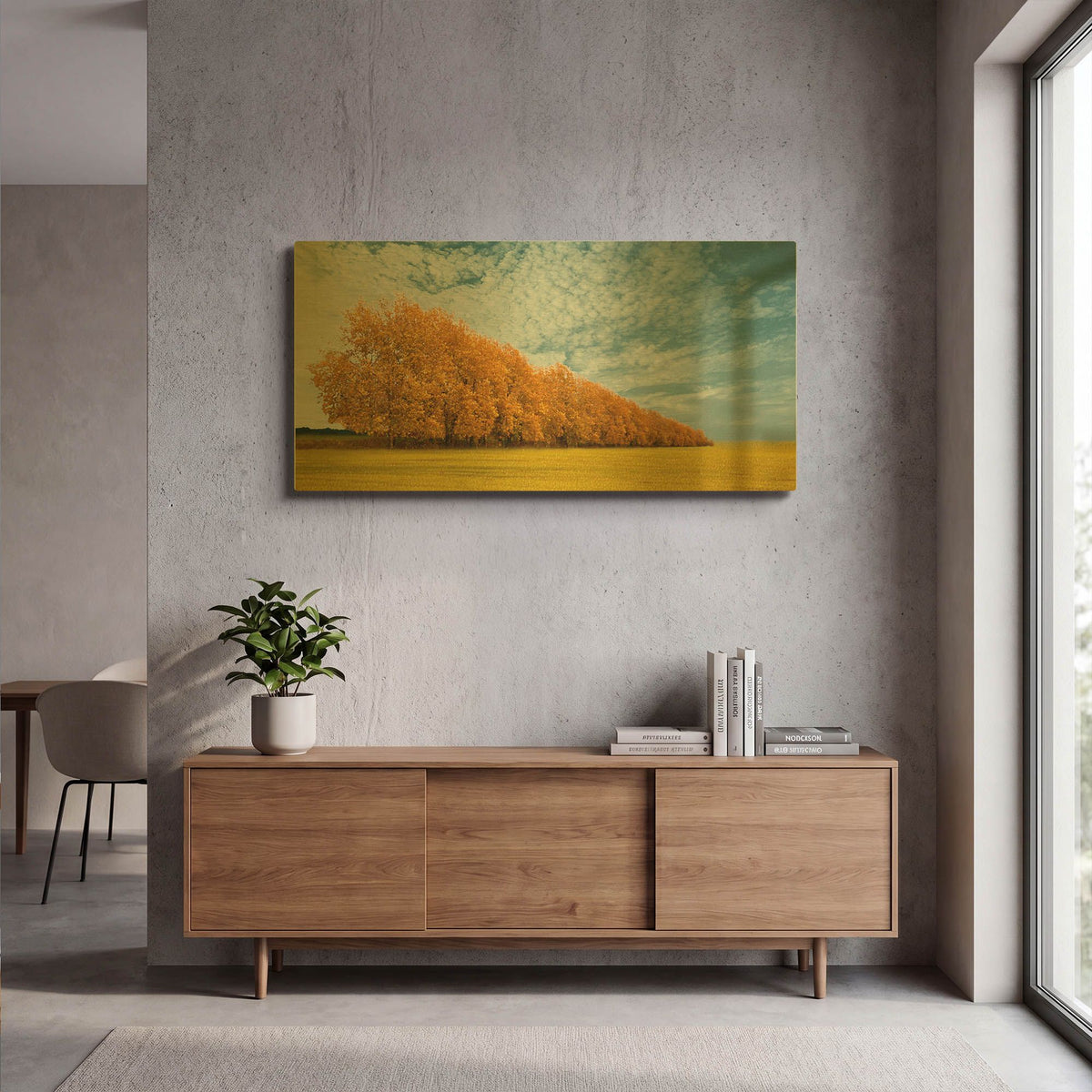 'Autumn Colors 1' By Carlos Casamayor Gold Metal Wall Art
