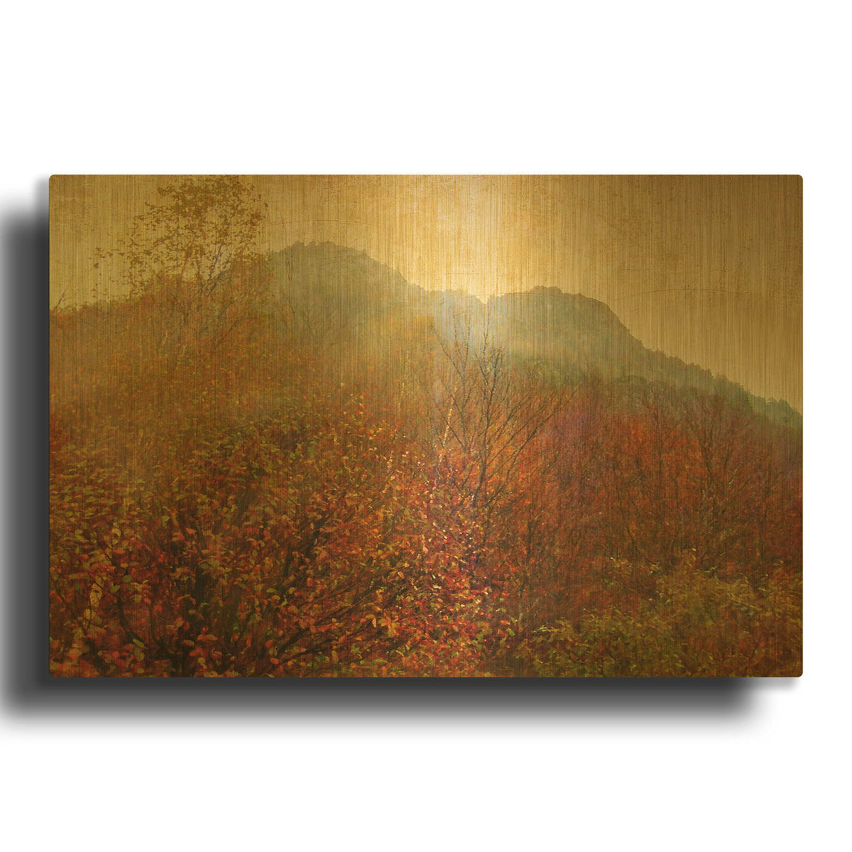 'Autumn Colors 2' By Carlos Casamayor Gold Metal Wall Art