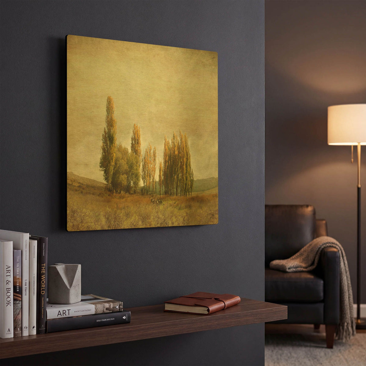 'Autumnal Feelings' By Carlos Casamayor Gold Metal Wall Art