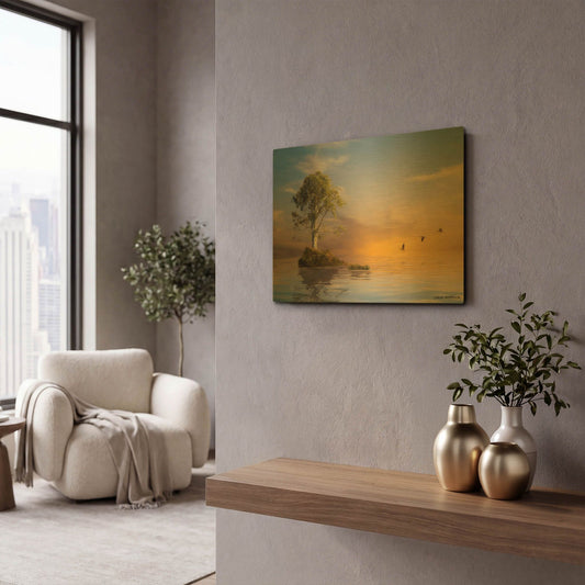 'The Immortal Tree' By Carlos Casamayor Gold Metal Wall Art