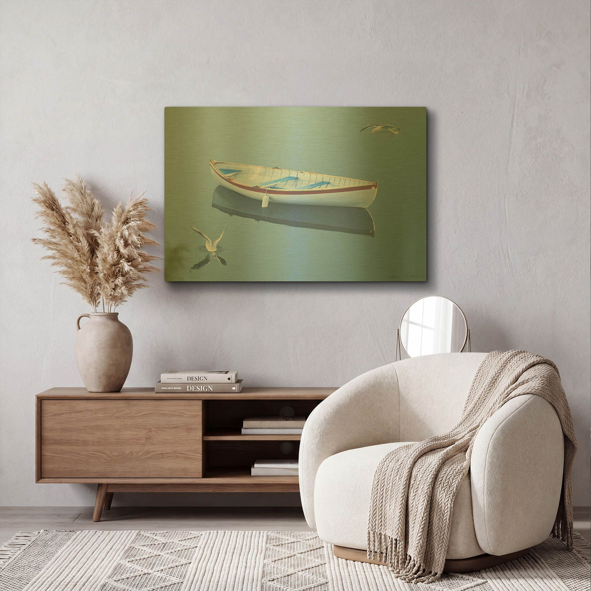 'Blue Dream 1' By Carlos Casamayor Gold Metal Wall Art