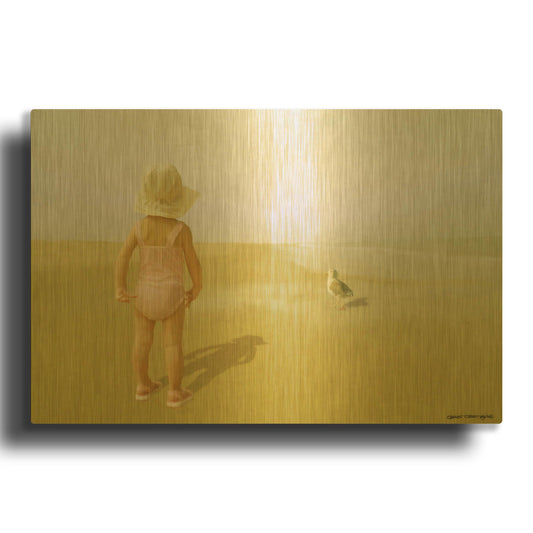 'Curiosity' By Carlos Casamayor Gold Metal Wall Art