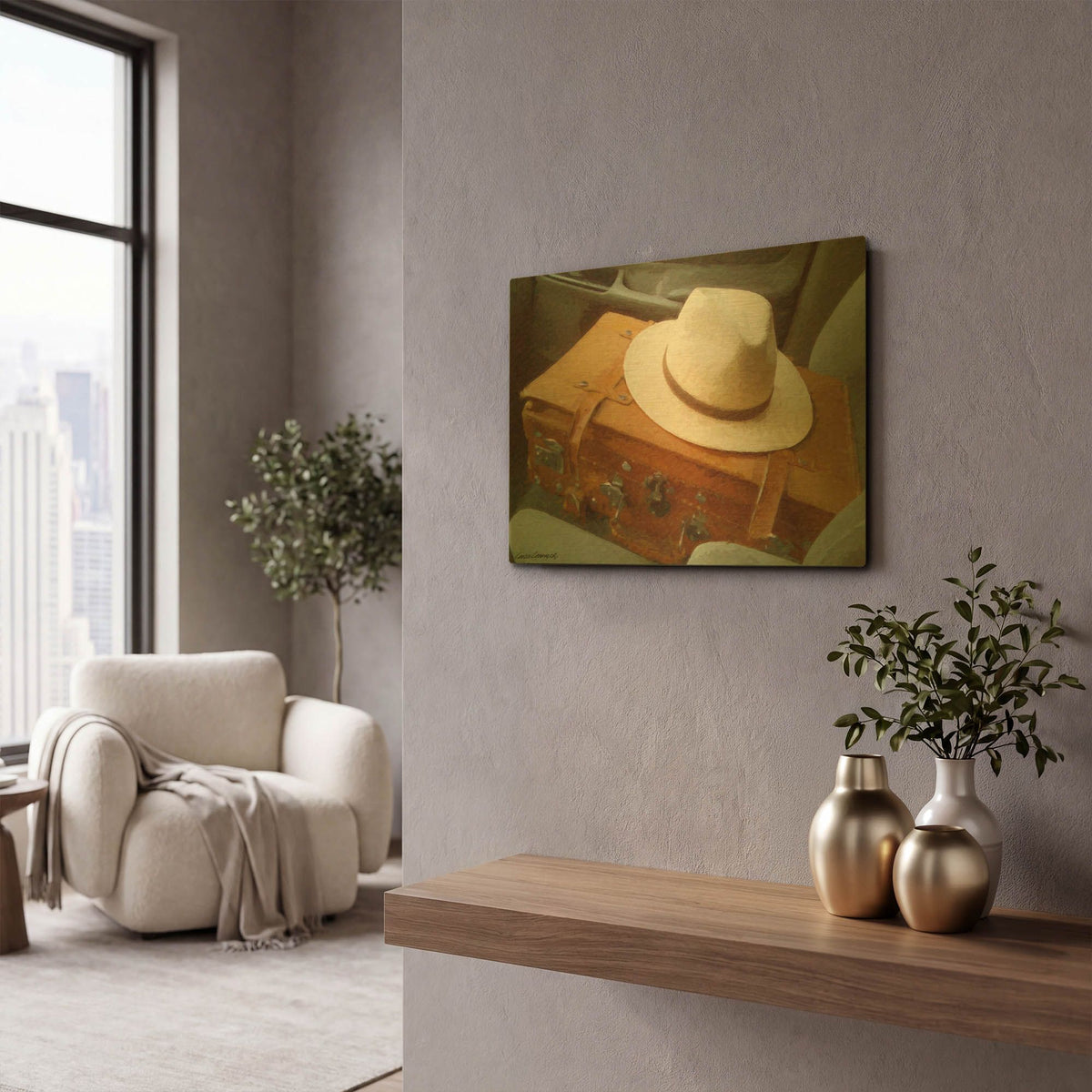 'The End' By Carlos Casamayor Gold Metal Wall Art