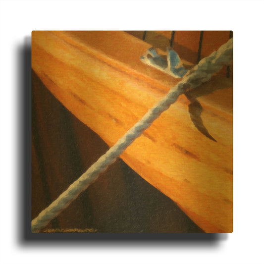 'Nautical Closeups 1' By Carlos Casamayor Gold Metal Wall Art