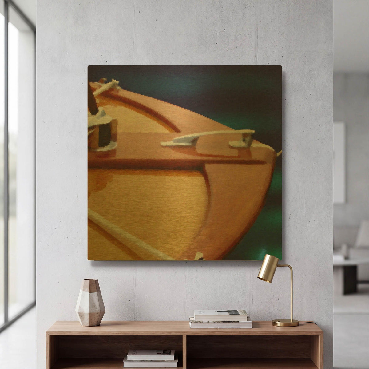 'Nautical Closeups 4' By Carlos Casamayor Gold Metal Wall Art