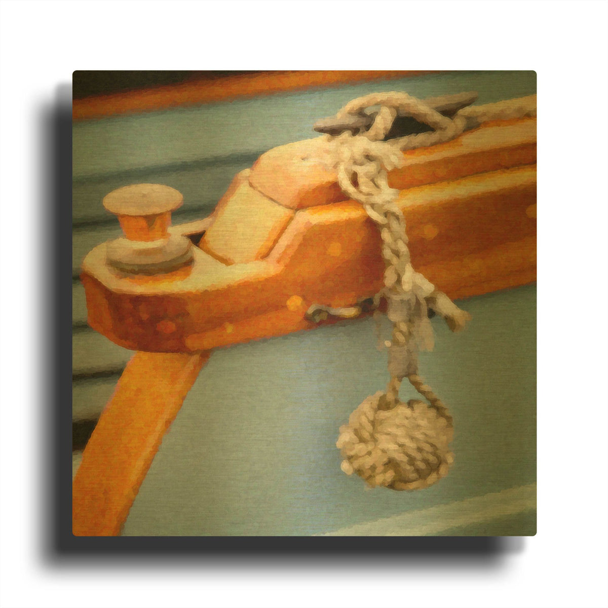 'Nautical Closeups 5' By Carlos Casamayor Gold Metal Wall Art