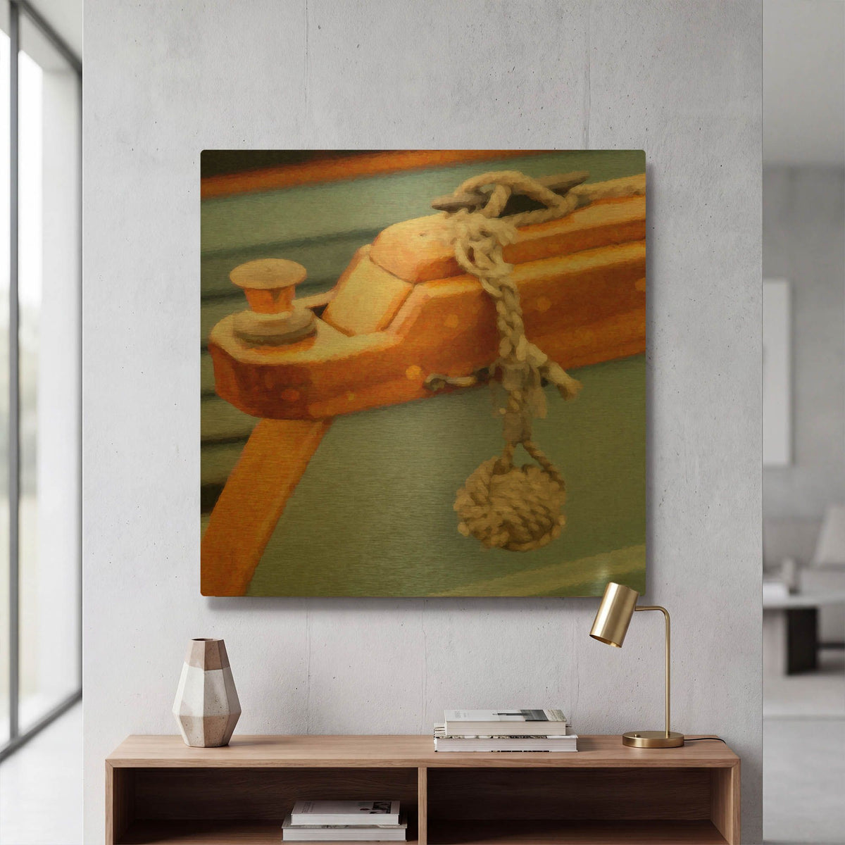'Nautical Closeups 5' By Carlos Casamayor Gold Metal Wall Art