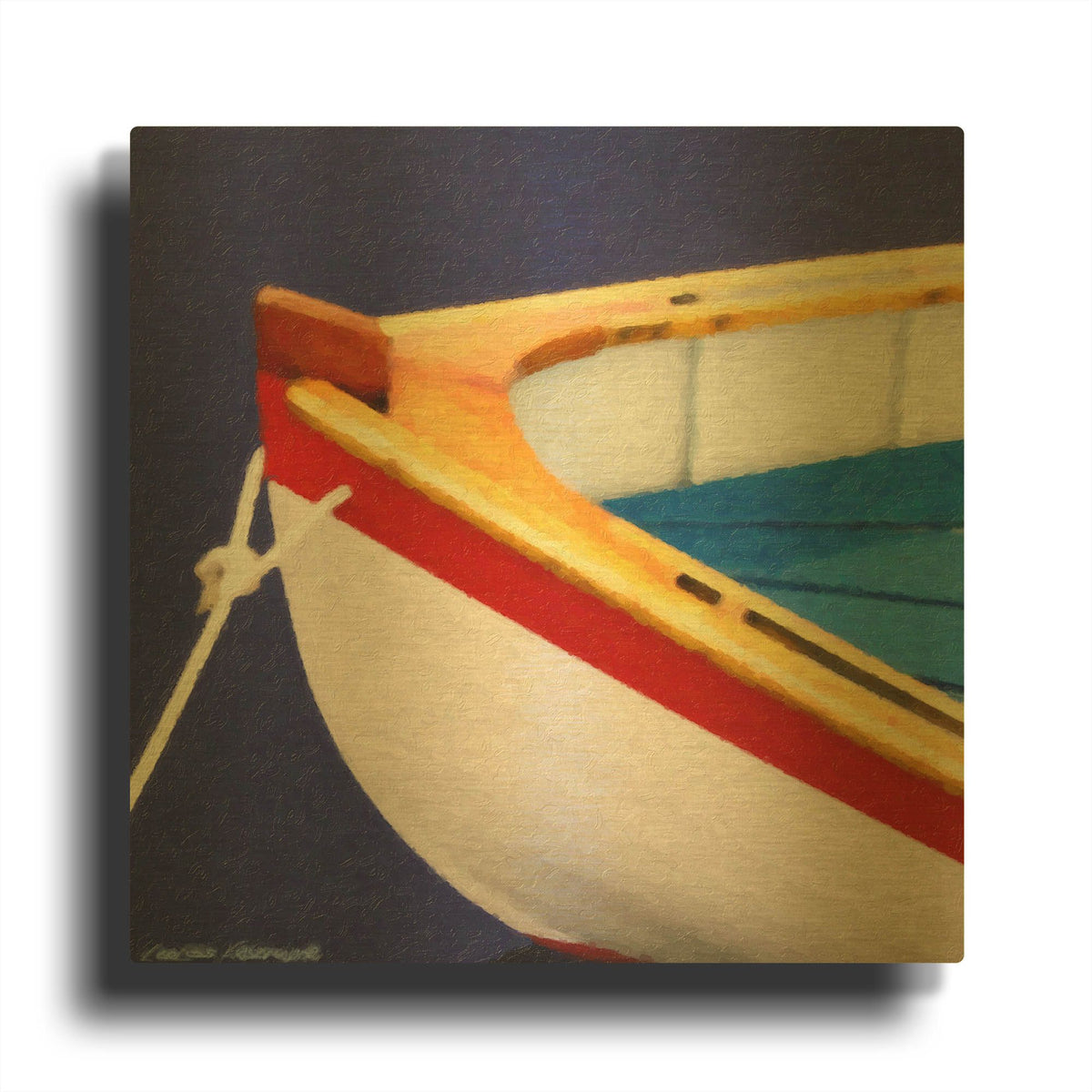 'Nautical Closeups 14' By Carlos Casamayor Gold Metal Wall Art
