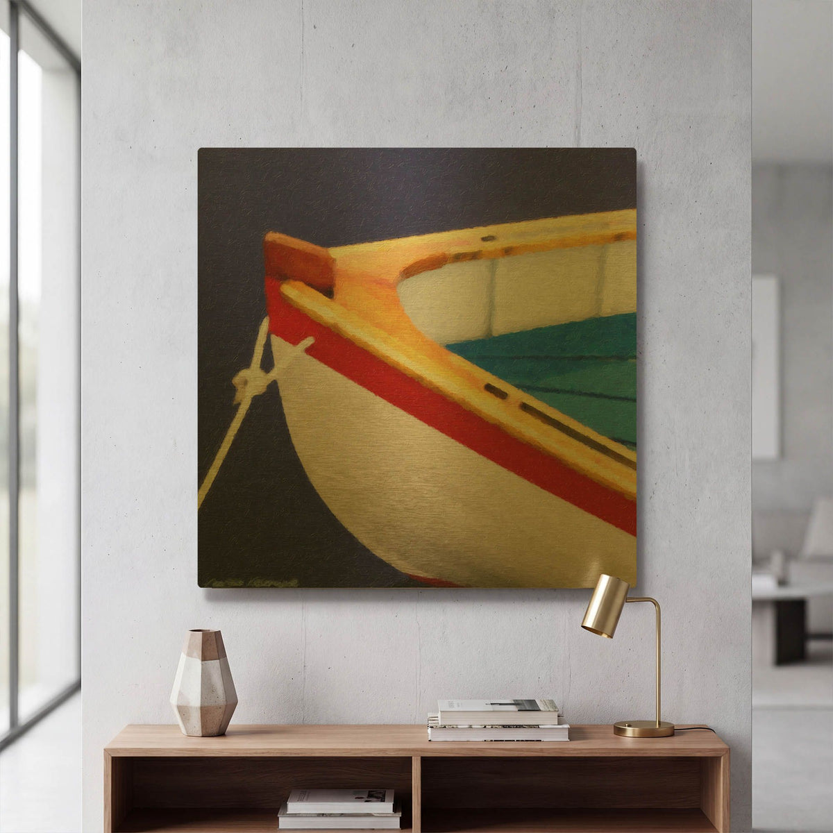 'Nautical Closeups 14' By Carlos Casamayor Gold Metal Wall Art