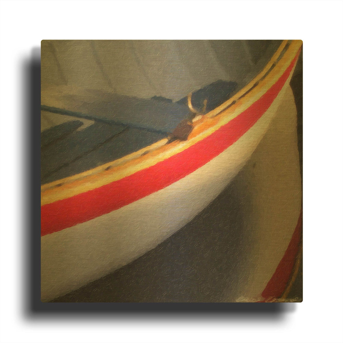 'Nautical Closeups 15' By Carlos Casamayor Gold Metal Wall Art