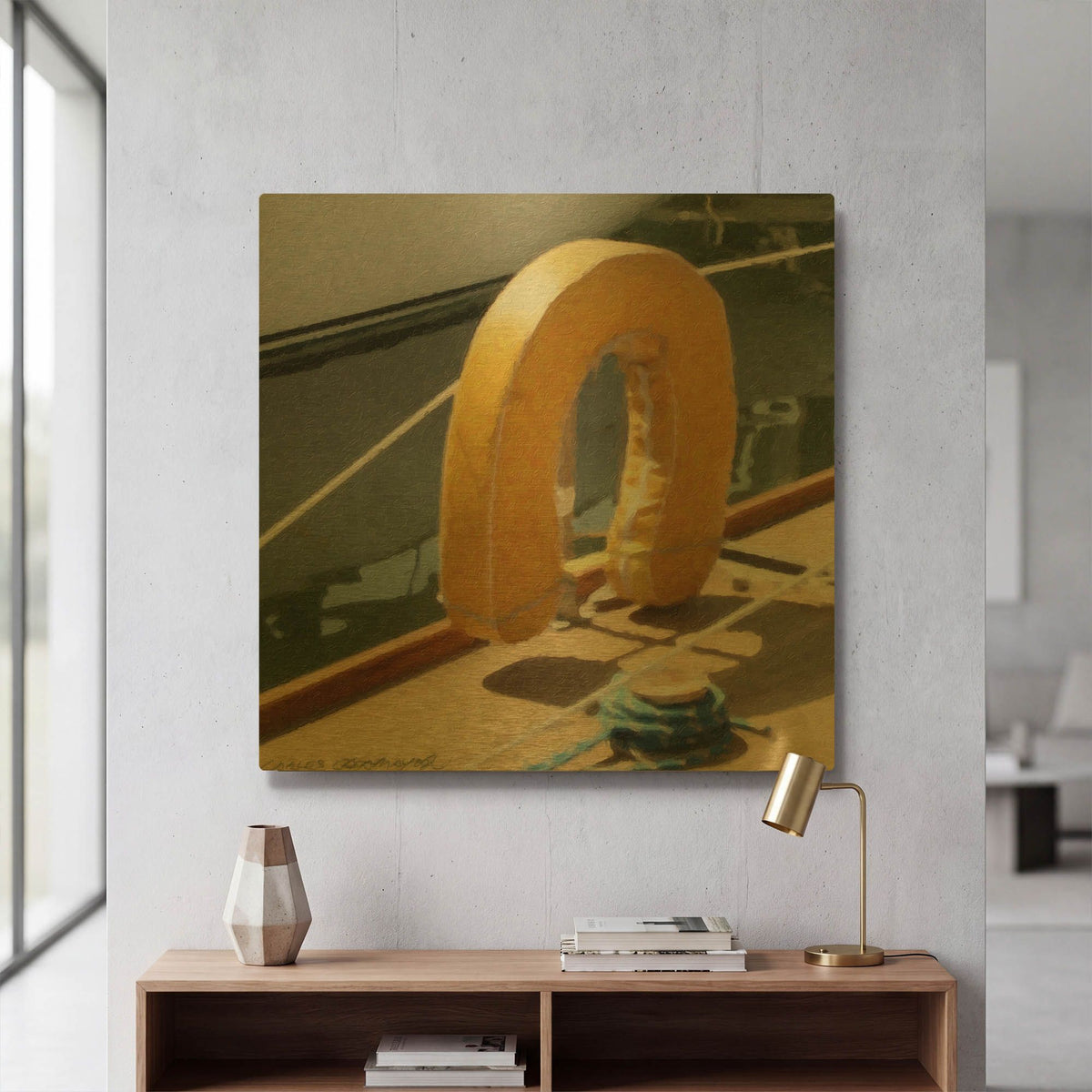 'Nautical Closeups 19' By Carlos Casamayor Gold Metal Wall Art