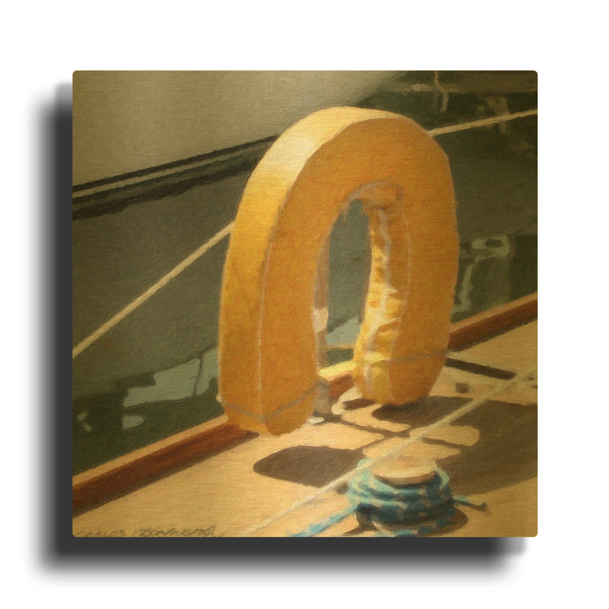 'Nautical Closeups 19' By Carlos Casamayor Gold Metal Wall Art
