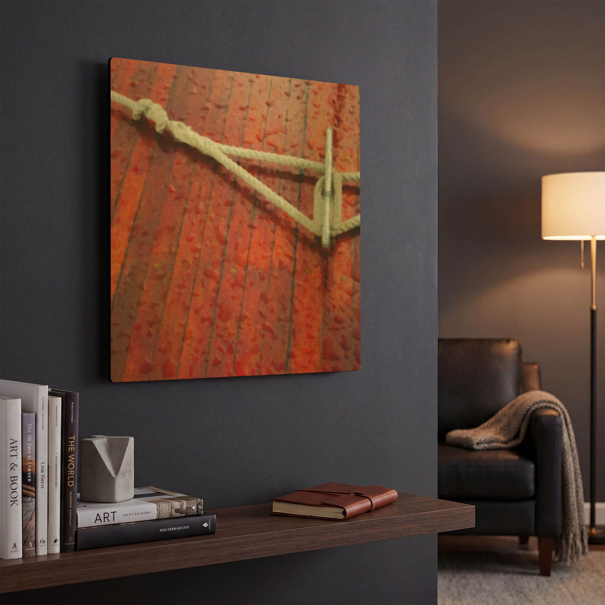 'Nautical Closeups 22' By Carlos Casamayor Gold Metal Wall Art