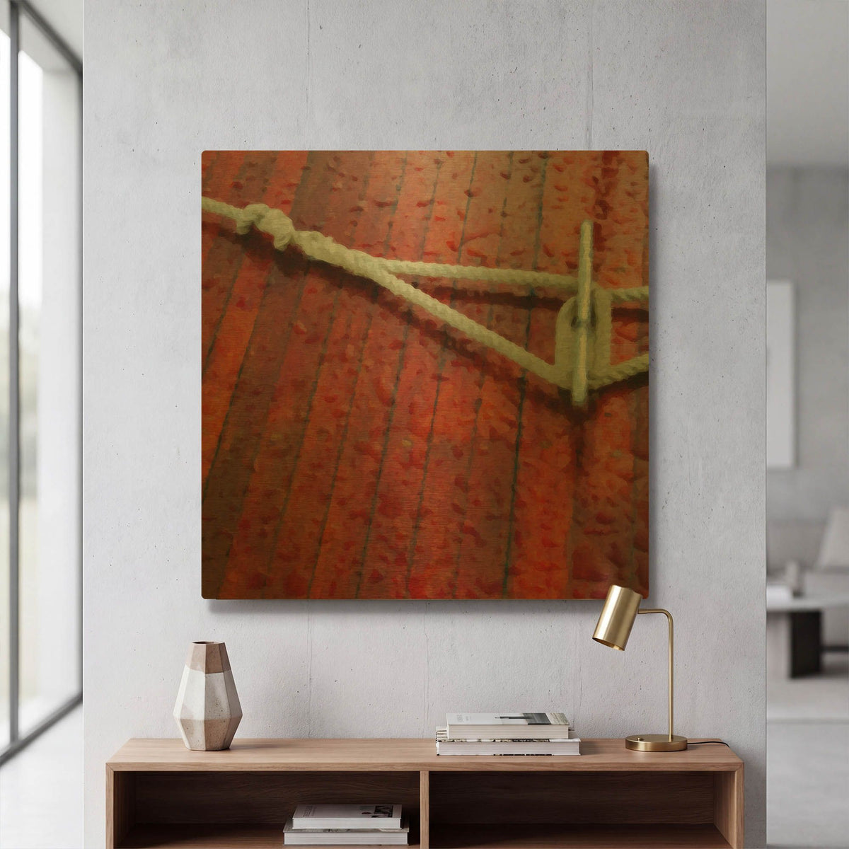'Nautical Closeups 22' By Carlos Casamayor Gold Metal Wall Art