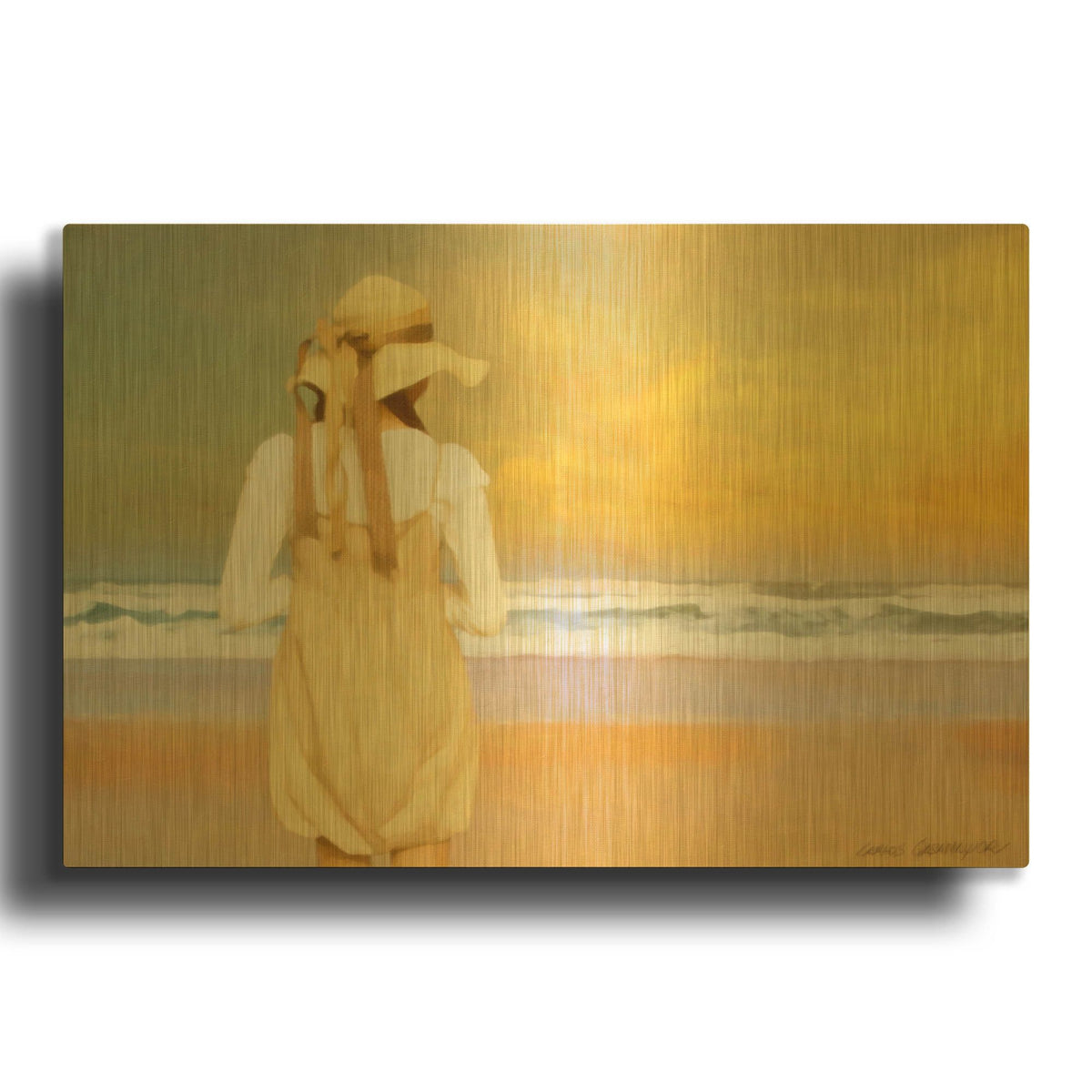 'Girl 1910' By Carlos Casamayor Gold Metal Wall Art