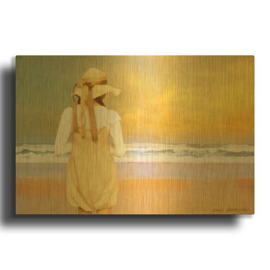 'Girl 1910' By Carlos Casamayor Gold Metal Wall Art