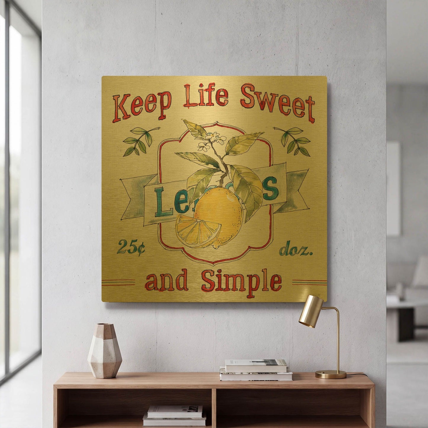 'Fruit Stand II' By Anne Tavoletti Gold Metal Wall Art