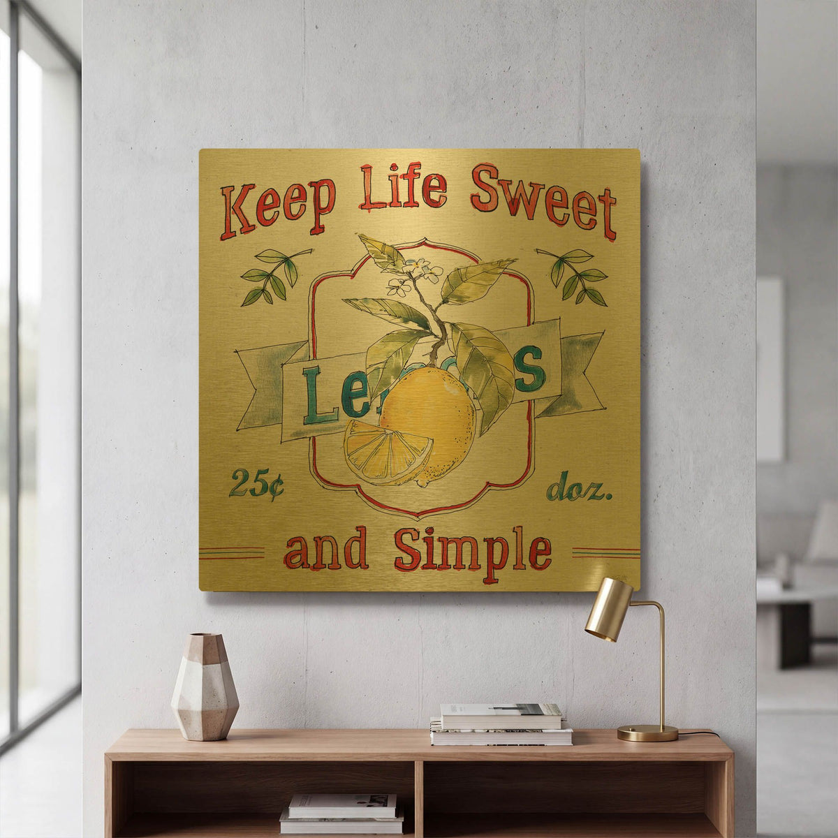 'Fruit Stand II' By Anne Tavoletti Gold Metal Wall Art