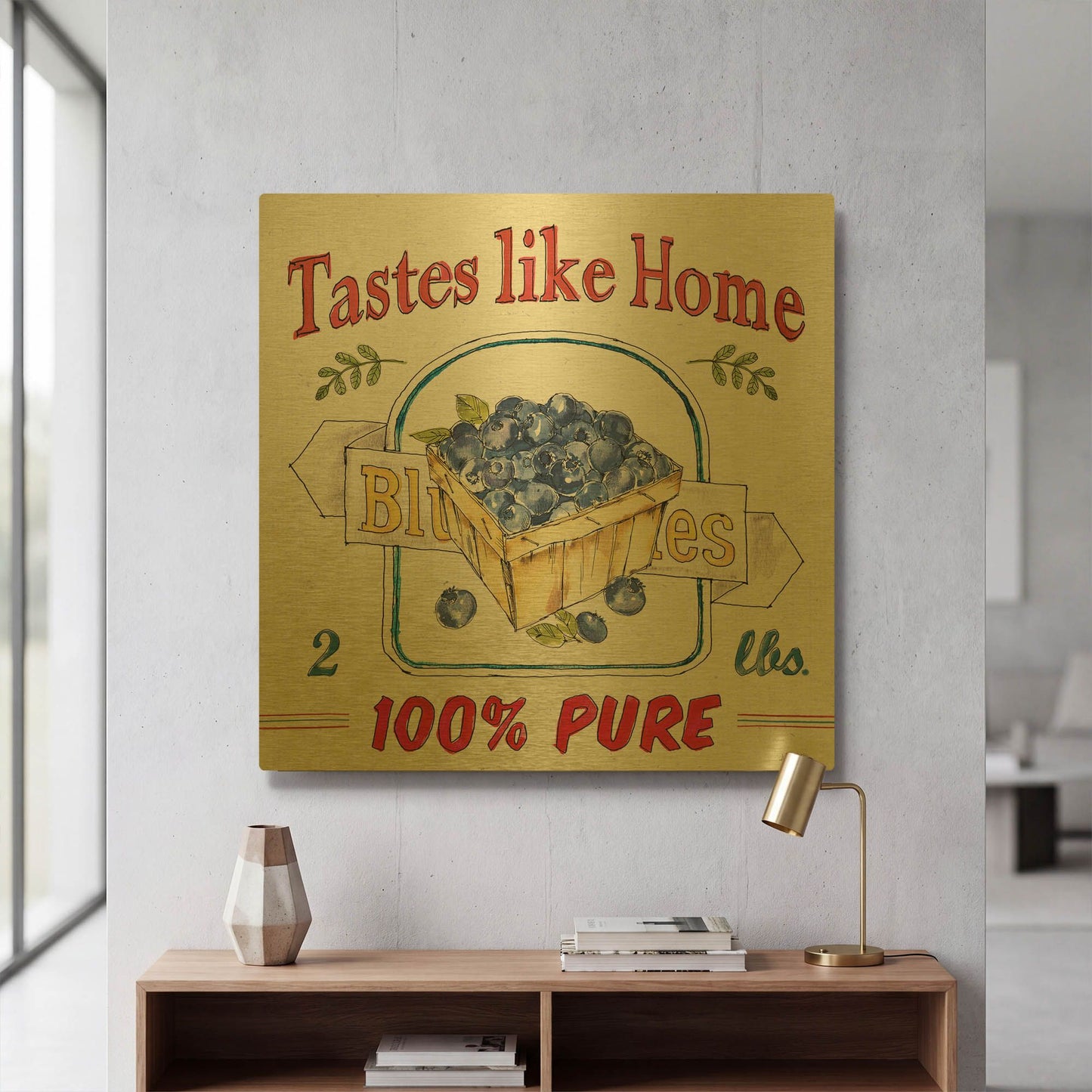 'Fruit Stand IV' By Anne Tavoletti Gold Metal Wall Art