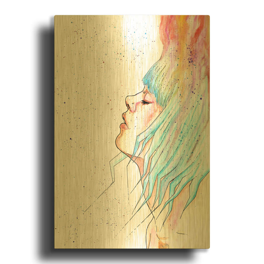 'Space Queen Rebirth' By Craig Snodgrass Gold Metal Wall Art