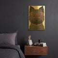 'Cairn Terrier Wearing Hipster Glasses 2' By Furbaby Affiliates Gold Metal Wall Art