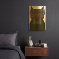'Cane Corso Wearing Hipster Glasses' By Furbaby Affiliates Gold Metal Wall Art