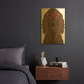 'Irish Setter Wearing Hipster Glasses' By Furbaby Affiliates Gold Metal Wall Art