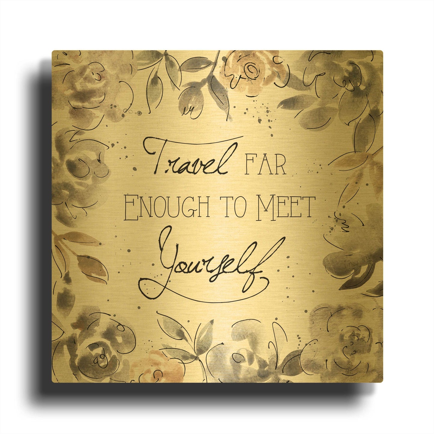 'Skyline Sketches VI' By Anne Tavoletti Gold Metal Wall Art