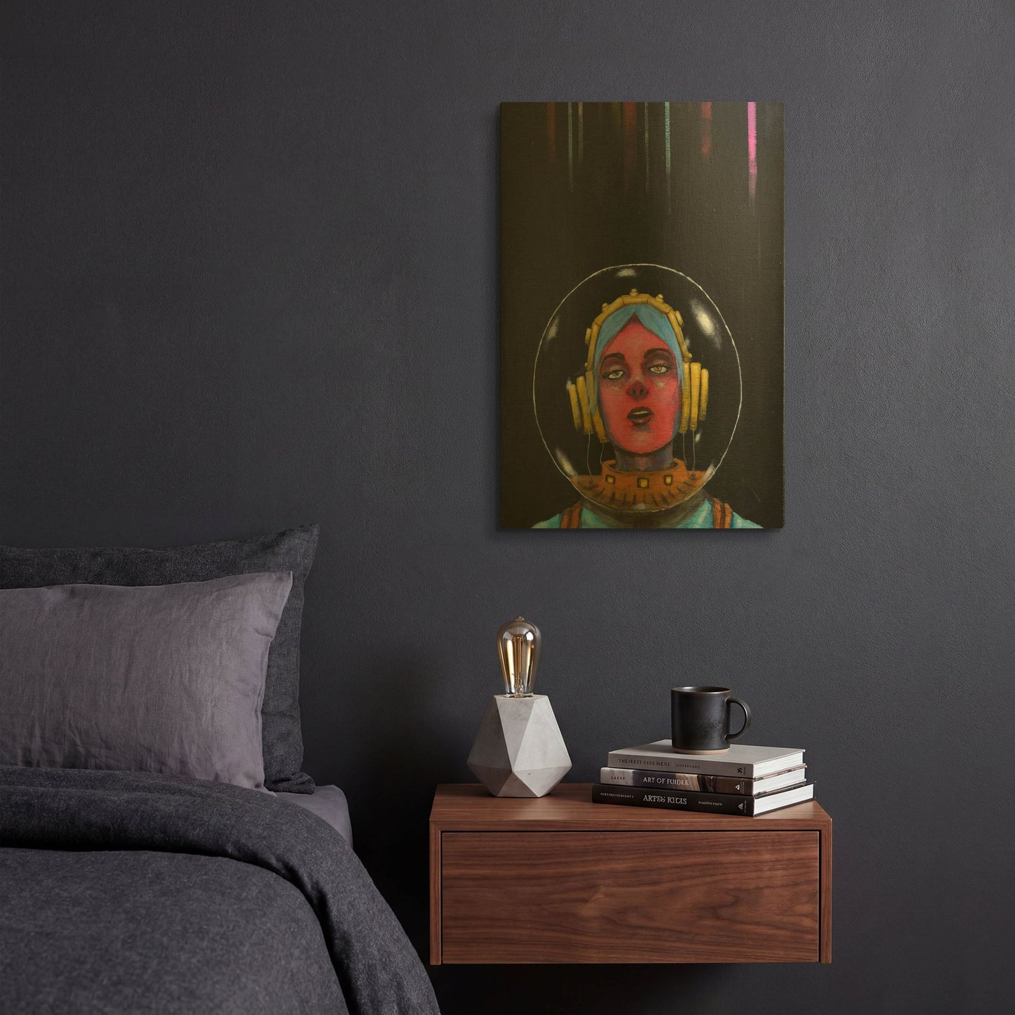 'Starship Stella' By Craig Snodgrass Gold Metal Wall Art