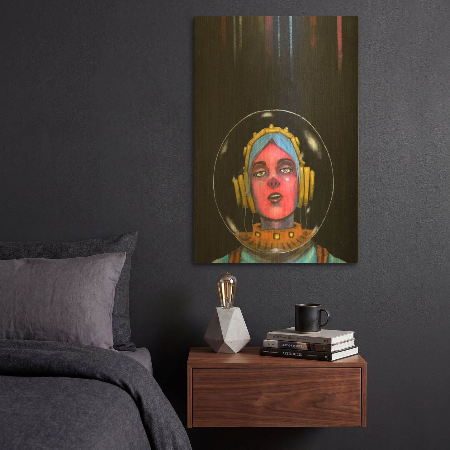 'Starship Stella' By Craig Snodgrass Gold Metal Wall Art