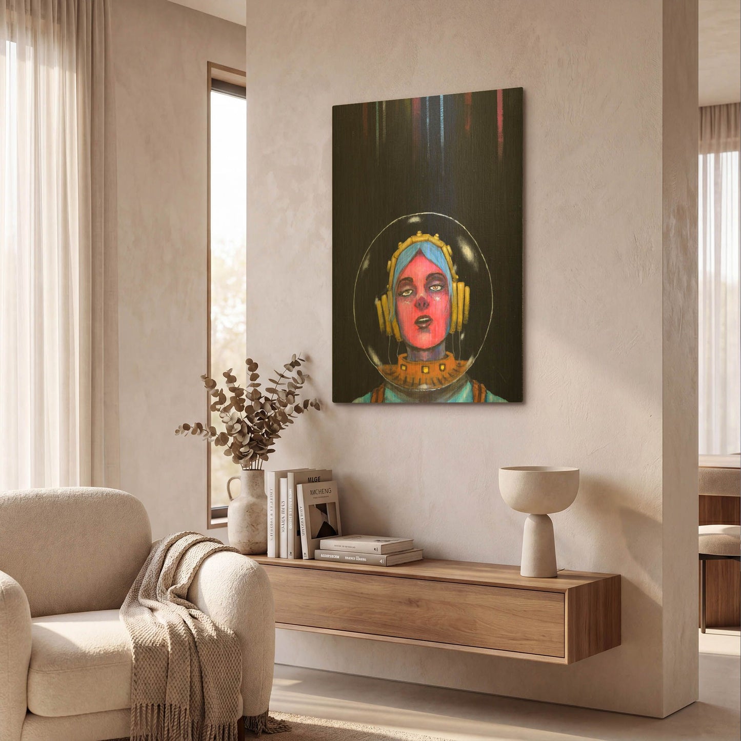 'Starship Stella' By Craig Snodgrass Gold Metal Wall Art