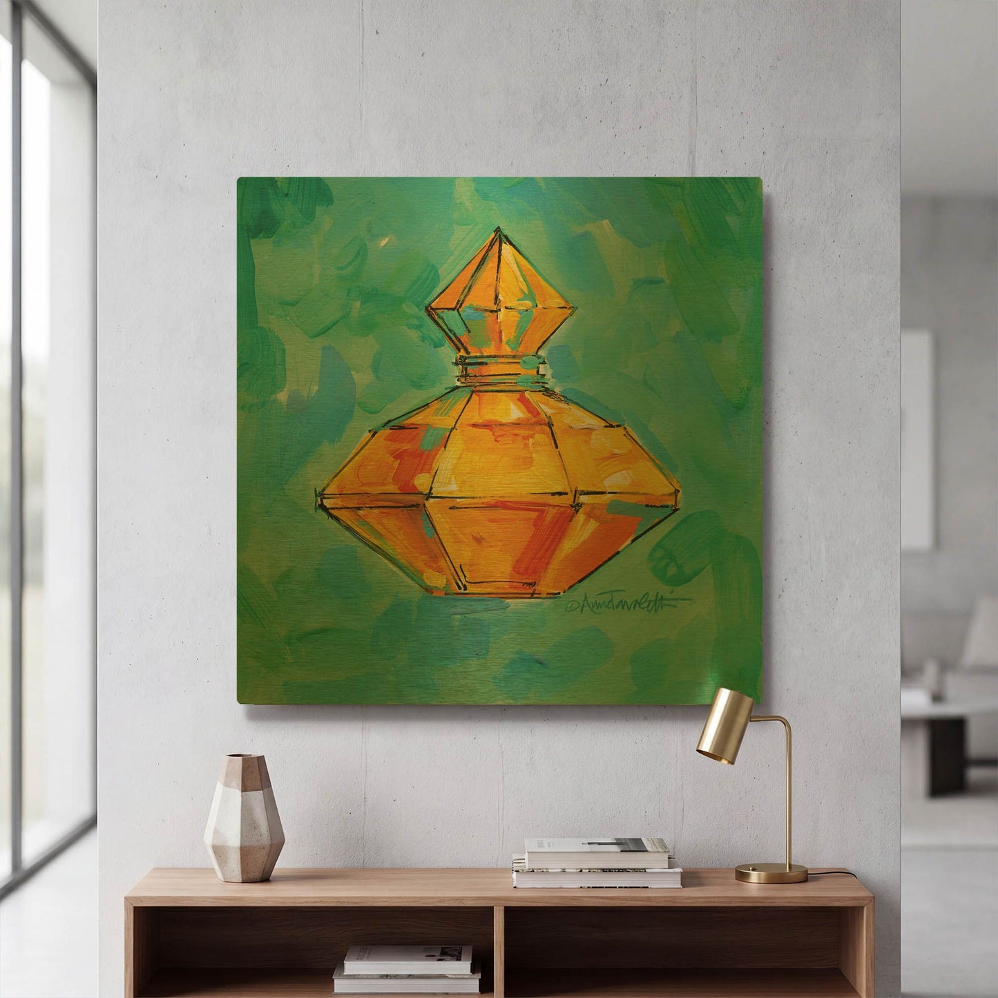 'Perfume VI' By Anne Tavoletti Gold Metal Wall Art