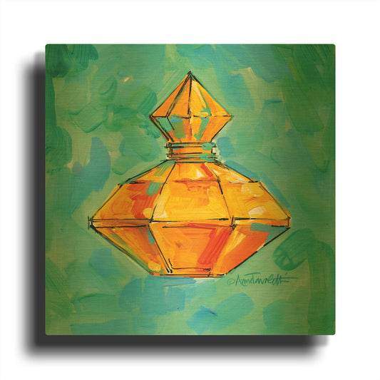 'Perfume VI' By Anne Tavoletti Gold Metal Wall Art