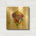 'Colorful Watercolor Labrador Retriever 3' By Furbaby Affiliates Gold Metal Wall Art