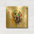 'Colorful Watercolor Labrador Retriever 4' By Furbaby Affiliates Gold Metal Wall Art