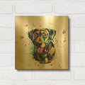 'Colorful Watercolor Labrador Retriever' By Furbaby Affiliates Gold Metal Wall Art