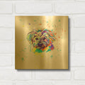'Colorful Watercolor Maltese' By Furbaby Affiliates Gold Metal Wall Art