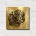 'Colorful Watercolor Poodle' By Furbaby Affiliates Gold Metal Wall Art