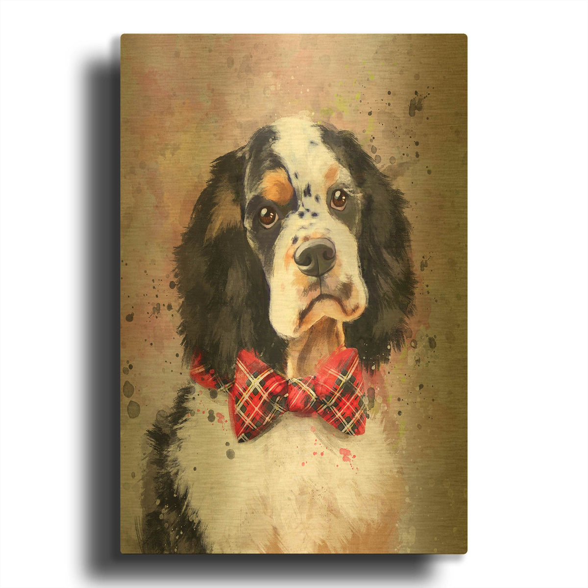'Flower Crown Cocker Spaniel' By Furbaby Affiliates Gold Metal Wall Art