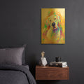 'Pop Art Dogo Argentino' By Furbaby Affiliates Gold Metal Wall Art