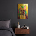 'Pop Art French Bulldog' By Furbaby Affiliates Gold Metal Wall Art