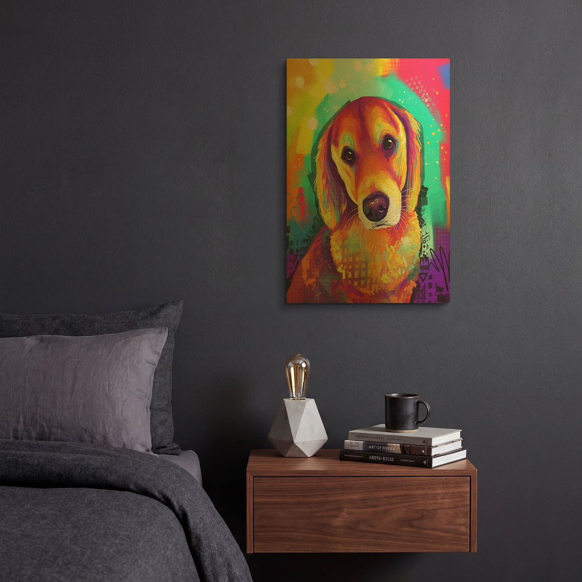 'Pop Art Golden Retriever' By Furbaby Affiliates Gold Metal Wall Art