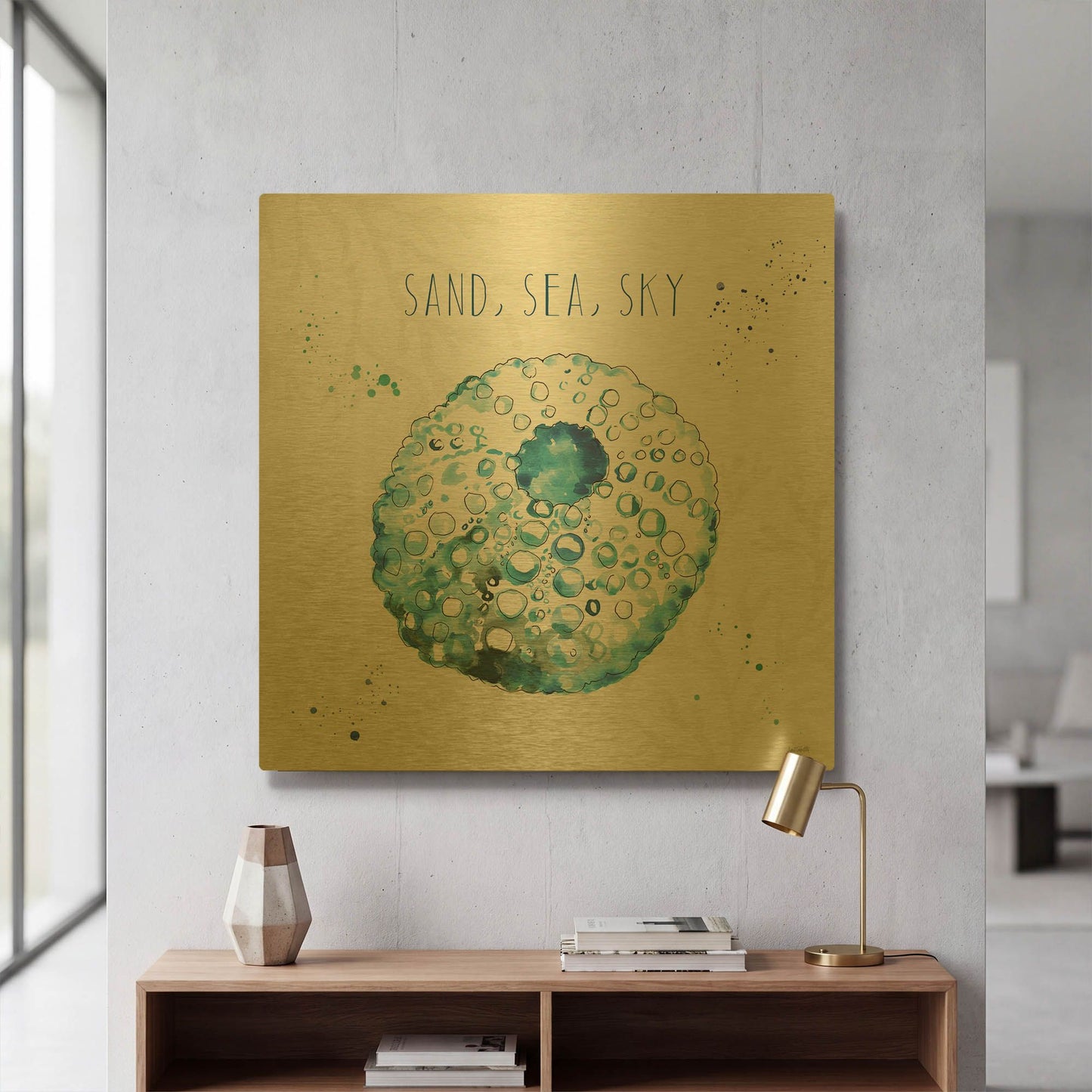 'Deep Sea VII' By Anne Tavoletti Gold Metal Wall Art