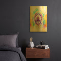 'Pop Art Goldendoodle 4' By Furbaby Affiliates Gold Metal Wall Art