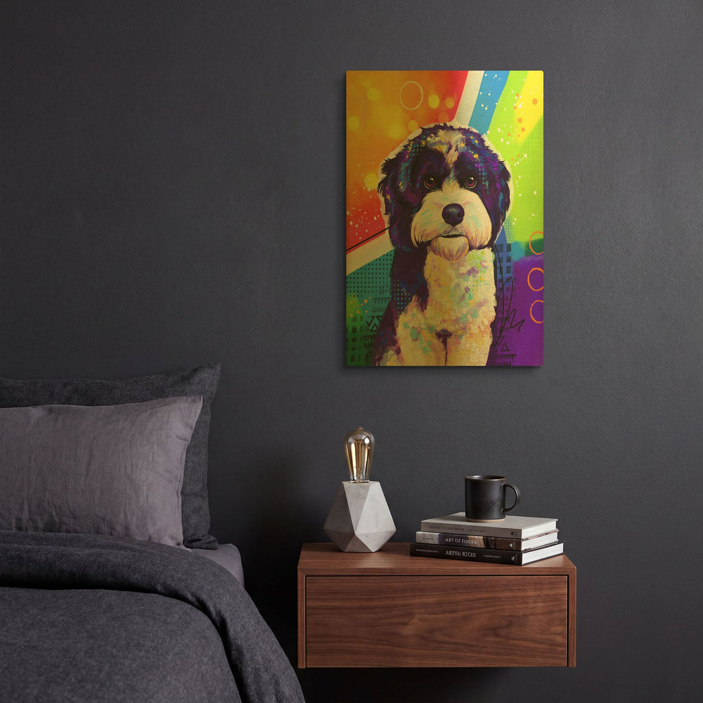 'Pop Art Havanese' By Furbaby Affiliates Gold Metal Wall Art
