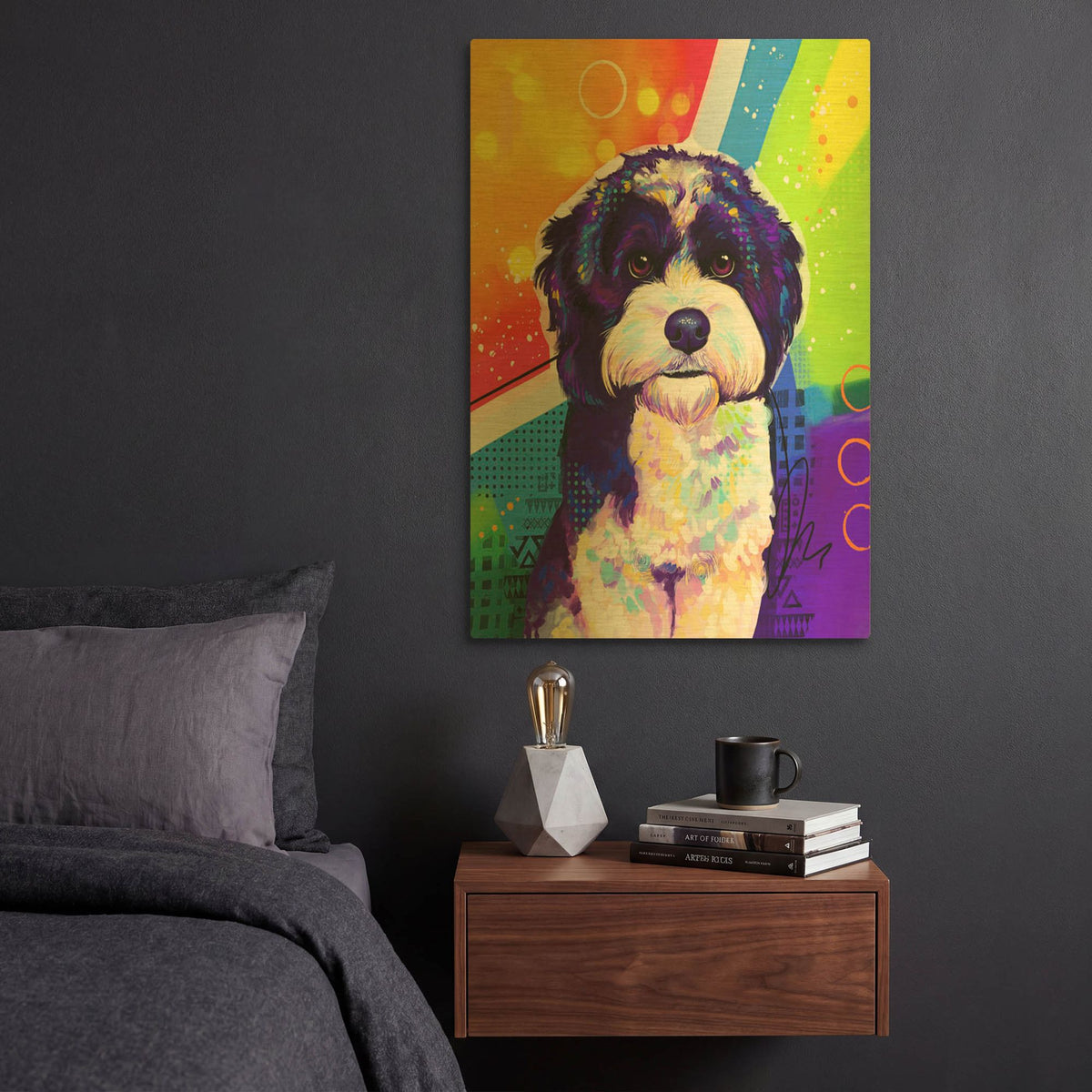 'Pop Art Havanese' By Furbaby Affiliates Gold Metal Wall Art