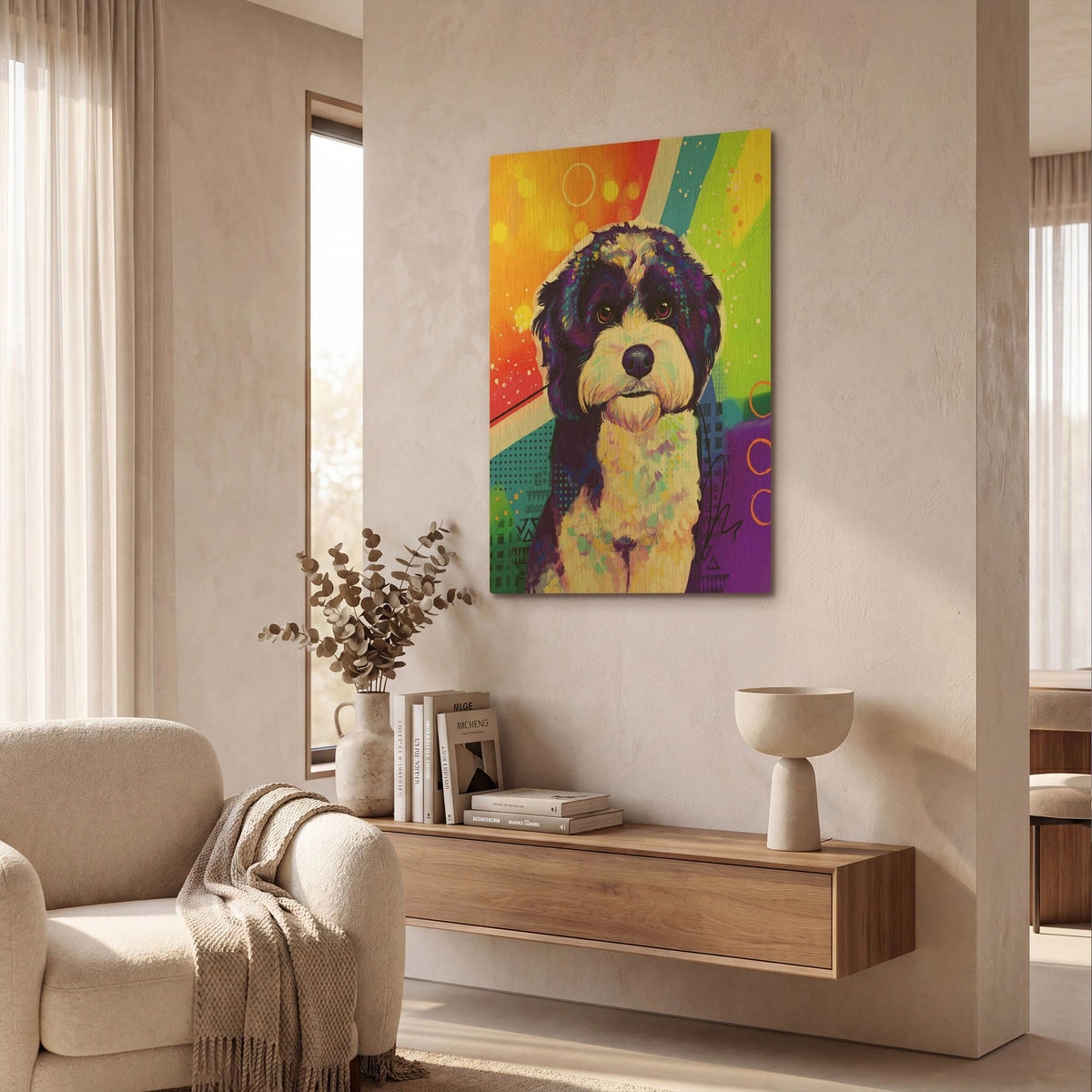'Pop Art Havanese' By Furbaby Affiliates Gold Metal Wall Art